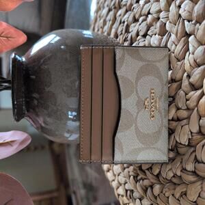 Coach Slim ID Card Case in Signature Canvas